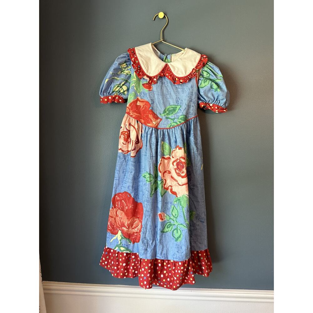 Vintage Heartbeat Heart‎ Design Floral Dress